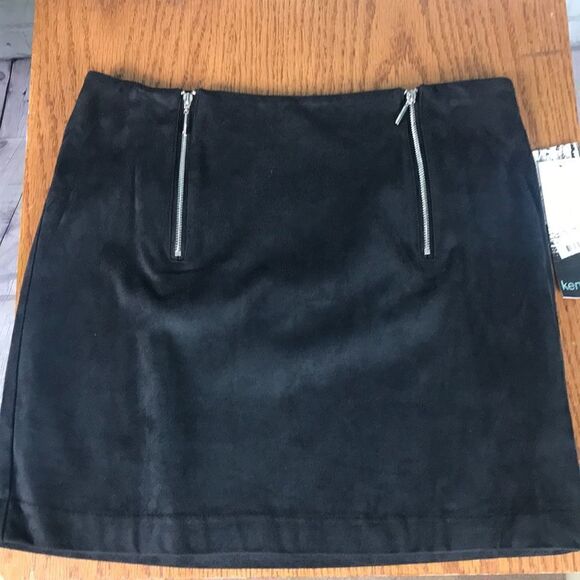 Kensie Faux Suede Skirt  - Picture 2 of 7